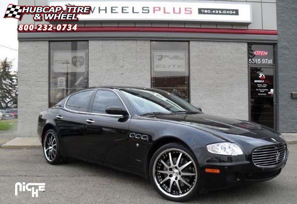 vehicle gallery/maserati quattroporte niche spa m879  Black & Machined/Polished Stainless wheels and rims